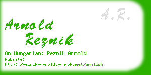 arnold reznik business card